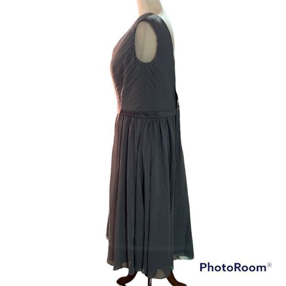 Gray evening‎ dress. Low cut lace up back fairycore prom wedding event - Picture 6 of 8